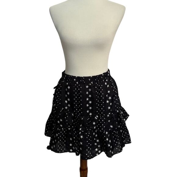 LoveShackFancy Emma Star Print Mini Skirt - Picture 1 of 3